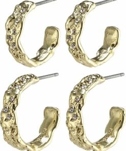 Pilgrim Øreringe : Pauline : Guldbelagt : K