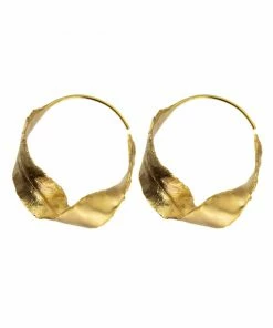 Hultquist Twisted Leaf Earring Gold