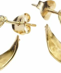 With Love Darling Ashok Leaf Earring Brass