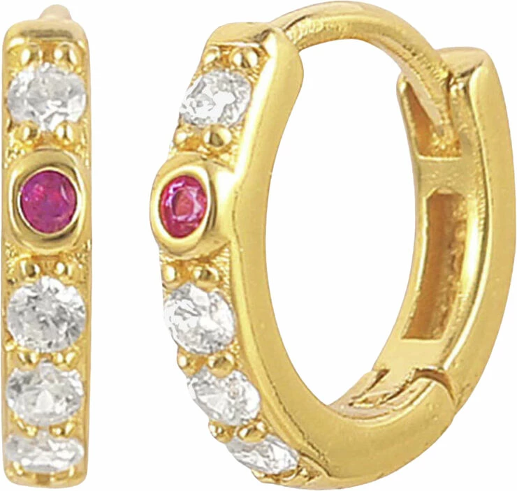 Hultquist Ruby Hoops Gold