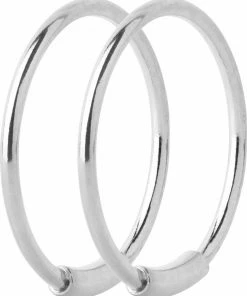 Maria Black Basic Hoop Small Silver HP