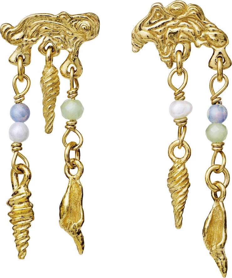 Maanesten Ewania Earrings Sterling Silver (925) Gold Plated