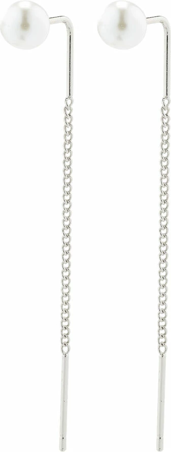 Pilgrim Øreringe : Elba : Sølvbelagt : Hvid