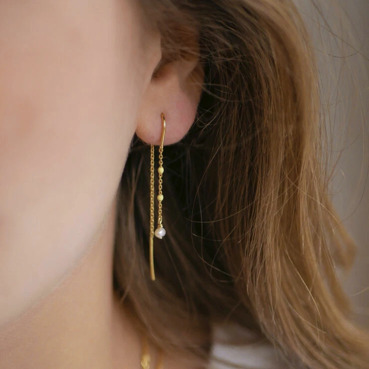 ENAMEL Copenhagen Earring, Lilja 925S/GP - Billede 2