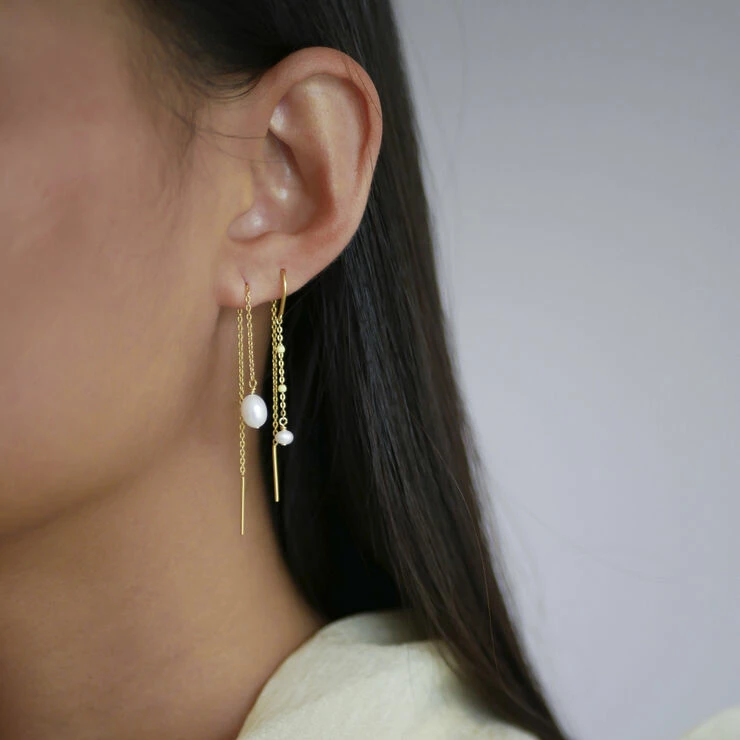 ENAMEL Copenhagen Earring, Lilja 925S/GP - Billede 3