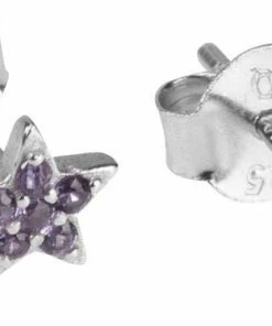 Hultquist Ruby Star Earstud Silver