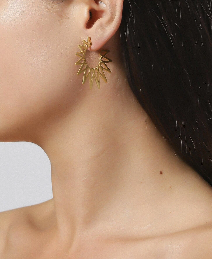 Jane Kønig Sun Earring, Gold-plated Silver 221 - Billede 3