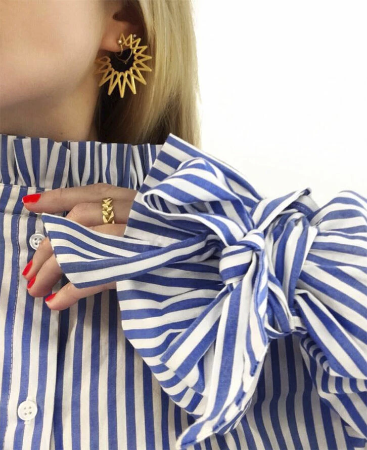 Jane Kønig Sun Earring, Gold-plated Silver 221 - Billede 5