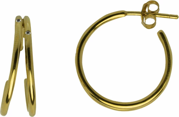 Hultquist Classic Aya øreringe. Diameter: 20 Mm Guld