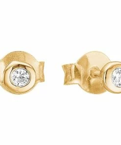 ENAMEL Copenhagen Stud, Petite CZ 925S/GP