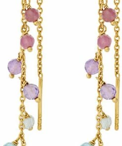 Pernille Corydon Jewellery Rainbow Earchains Length 70 Mm