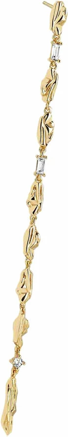 Sif Jakobs Jewellery VULCANELLO LUNGO X-GRANDE SINGLE EARRINGS 18 Kt. Forgyldt - Billede 3