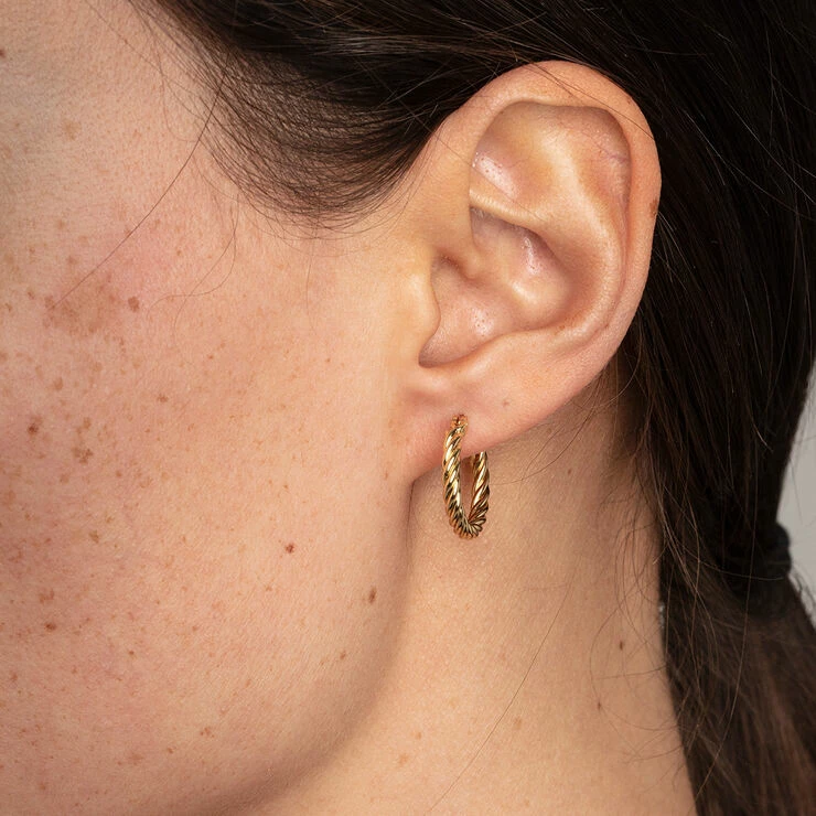 Pilgrim Øreringe, Cece, Guldbelagt Guld - Billede 2