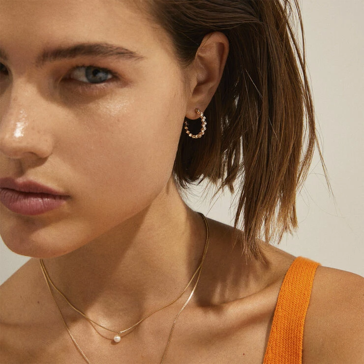 Pilgrim Øreringe : Jolene : Guldbelagt : Kr - Billede 2