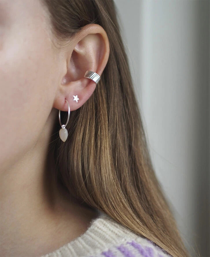 Jane Kønig Reflection Halfmoon Stud, Gold-plated Sterling Silver 221 - Billede 4