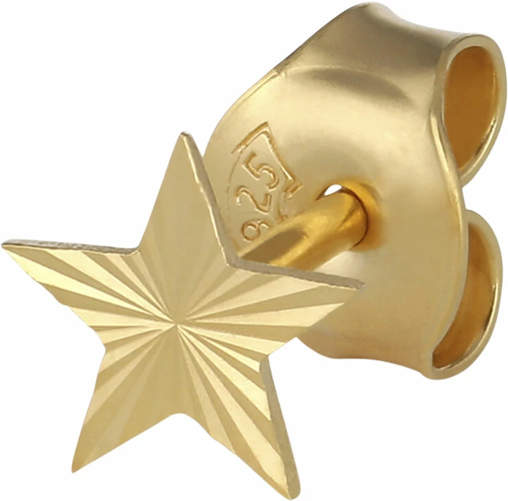Jane Kønig Reflection Star Stud, Gold-plated Sterling Silver 221