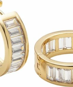 With Love Darling Krystal Hoop Vermeil