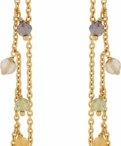 Pernille Corydon Jewellery Shade Earchains Length 10 Cm Goldplated