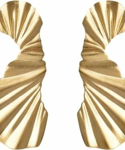 ENAMEL Copenhagen Earring, Big Wave 925s/Gp/M