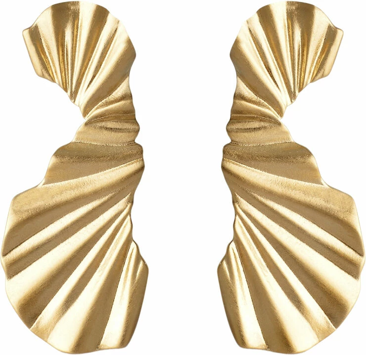 ENAMEL Copenhagen Earring, Big Wave 925s/Gp/M