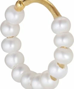 Jane Kønig ROW | PEARL TWIST EARRING | GOLD PLATED 221