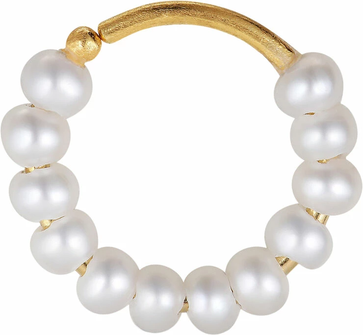 Jane Kønig ROW | PEARL TWIST EARRING | GOLD PLATED 221 - Billede 2