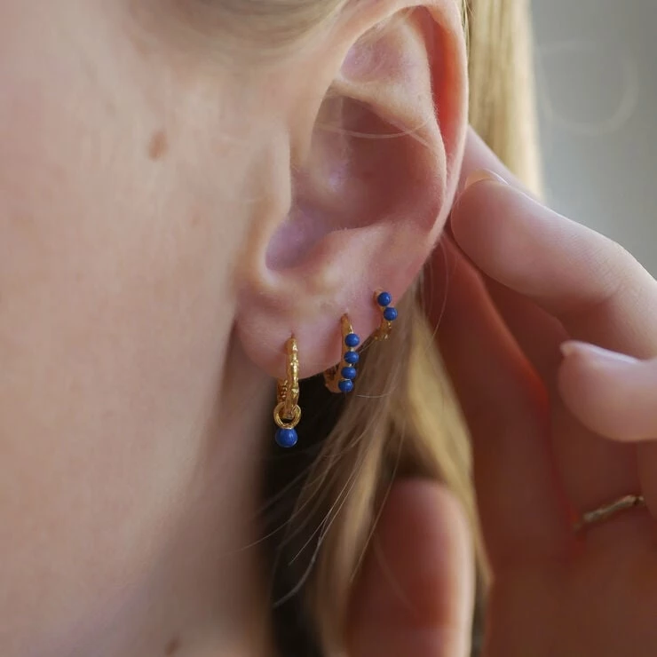 ENAMEL Copenhagen Hoops, Paula 10 Mm Navy Blue