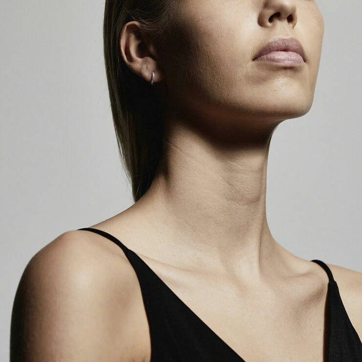 Pilgrim Øreringe, Gry, Sølvbelagt, Krystal Sølv - Billede 2