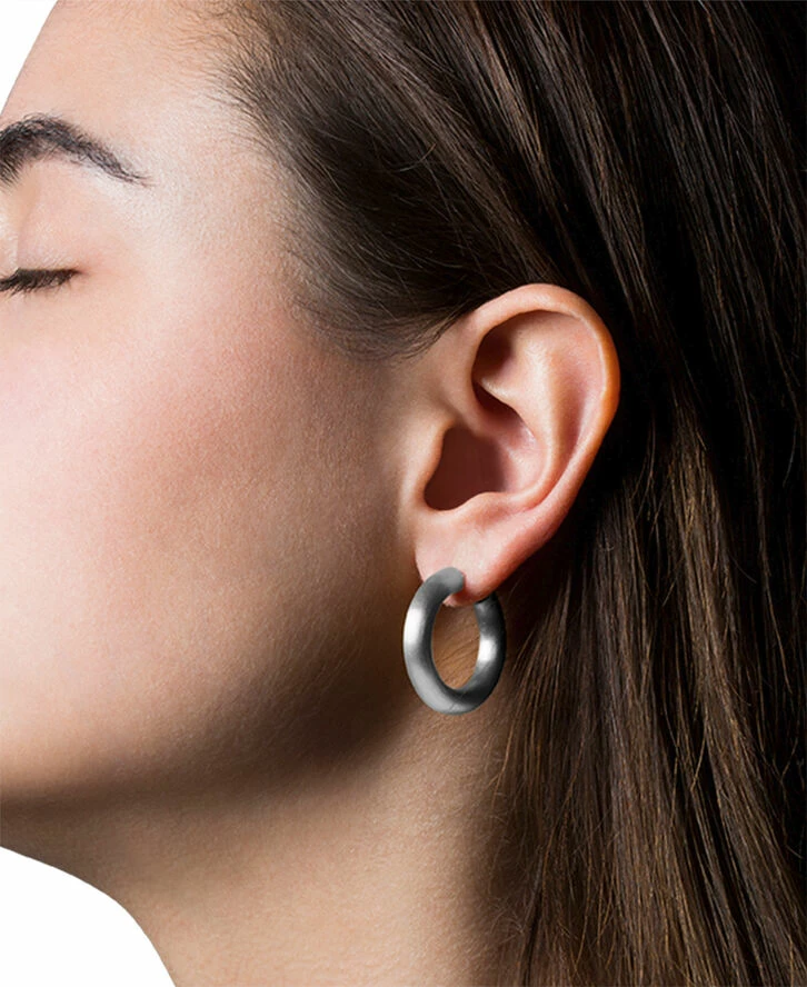 Jane Kønig Chunky Hoop, Sterling Silver 223 - Billede 2