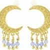 Hultquist Blue Mooon Dust Earrings Gold