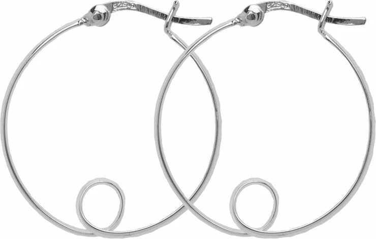 Hultquist Classic Alva øreringe. Diameter: 24 Mm. Sølv