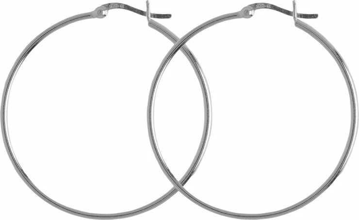Hultquist Classic Alba øreringe. Diameter: 40 Mm. Sølv 1 Hultquist Classic Alba øreringe. Diameter: 40 Mm. Sølv