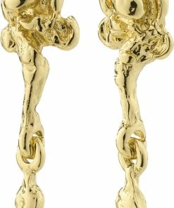 Pilgrim SOLIDARITY Recycled Organic Shaped Earrings Gold-plated