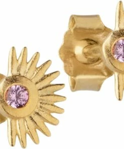 ENAMEL Copenhagen Stud, Petite Soleil Light Pink CZ