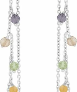 Pernille Corydon Jewellery Shade Earchains Length 10 Cm Silver