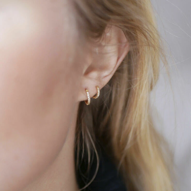 ENAMEL Copenhagen Hoops, Petite Flora 6 Mm 925S/GP/M - Billede 2