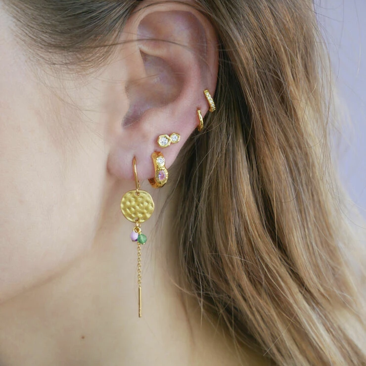 ENAMEL Copenhagen Hoops, Petite Flora 6 Mm 925S/GP/M - Billede 3