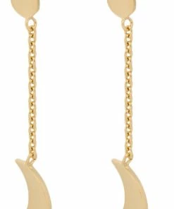 Pernille Corydon Jewellery Lunar Earchains Length 33 Mm