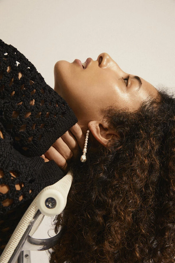 Pilgrim WILLPOWER Pearl Earrings Gold-plated - Billede 4