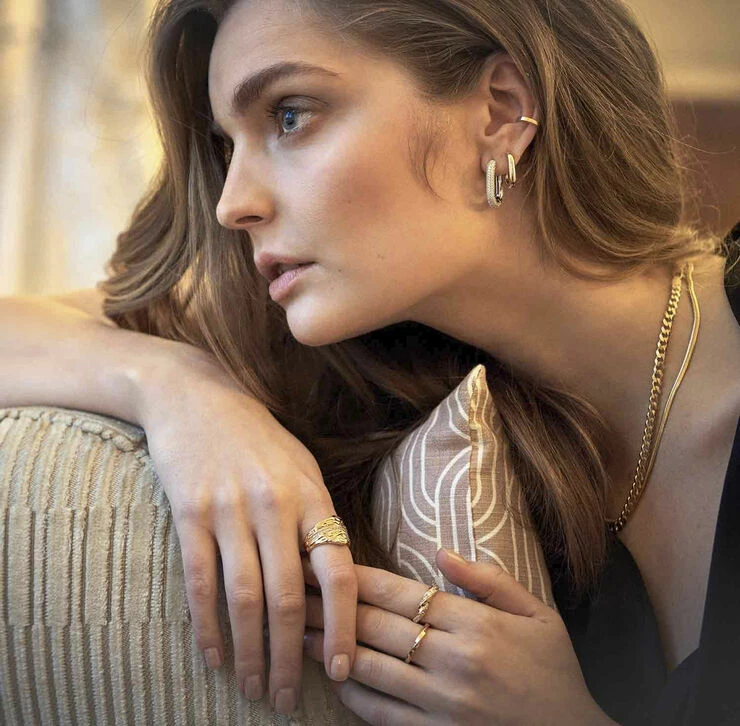 Sif Jakobs Jewellery CAPRI PICCOLO PIANURA EARRINGS 18 Kt. Forgyldt - Billede 2