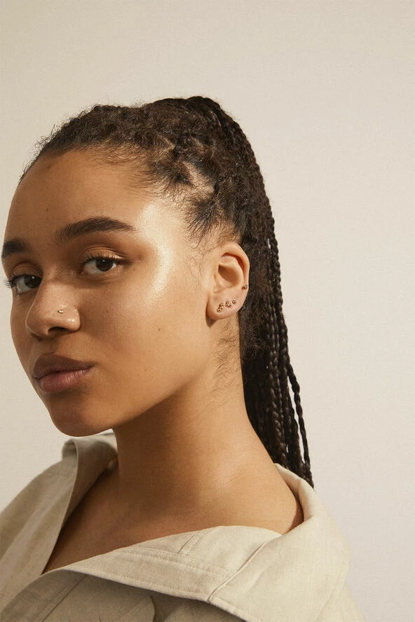 Pilgrim SOLIDARITY Bubbles Earstuds Multi-set Gold-plated - Billede 3