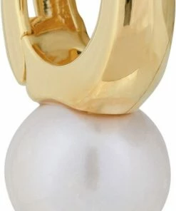 The Earring Shop Perla Huggie Gold