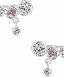 Hultquist Amethyst Crossoint Earstick Silver