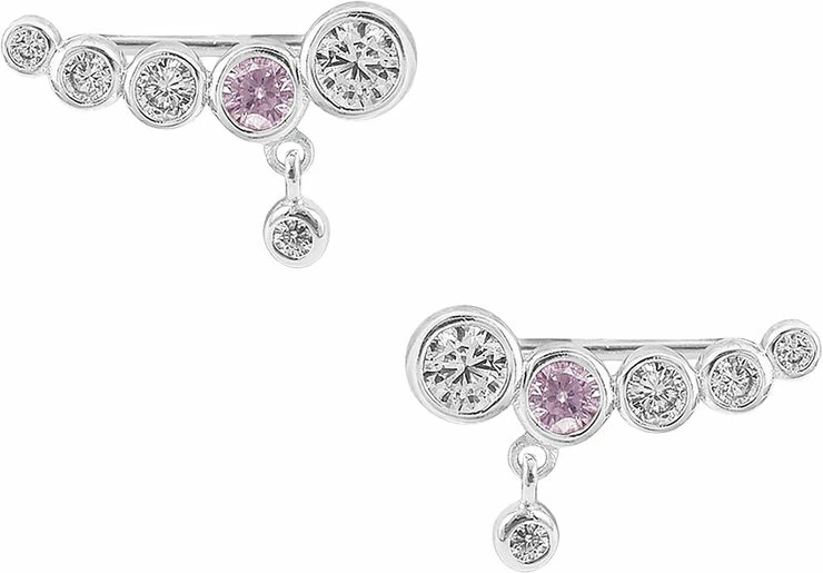 Hultquist Amethyst Crossoint Earstick Silver 1 Hultquist Amethyst Crossoint Earstick Silver