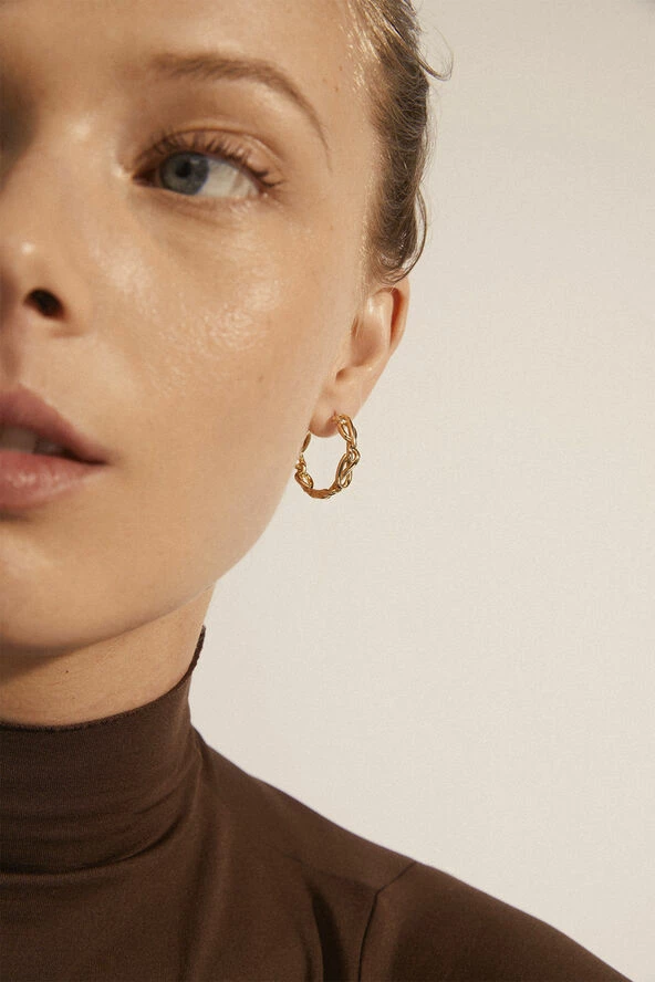 Pilgrim ANNEMETT Hoop Earrings Gold-plated - Billede 3