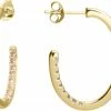 Sui Ava Eline Oval Hoops Champagne