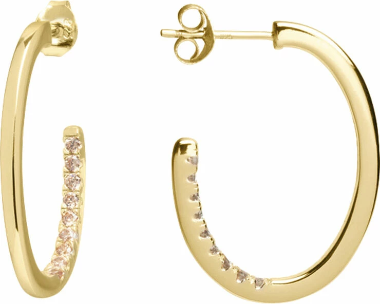 Sui Ava Eline Oval Hoops Champagne
