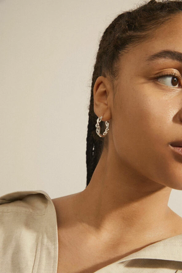 Pilgrim ANNEMETT Hoop Earrings Silver-plated - Billede 3