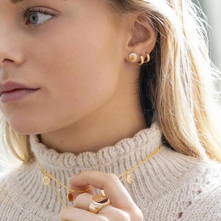 Sif Jakobs Jewellery PORTOFINO PICCOLO EARRINGS 18K Gold Plated - Billede 2