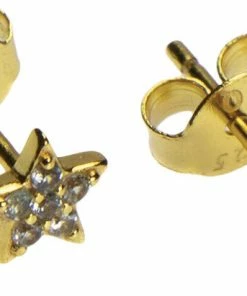 Hultquist Ruby Star Earstud Gold